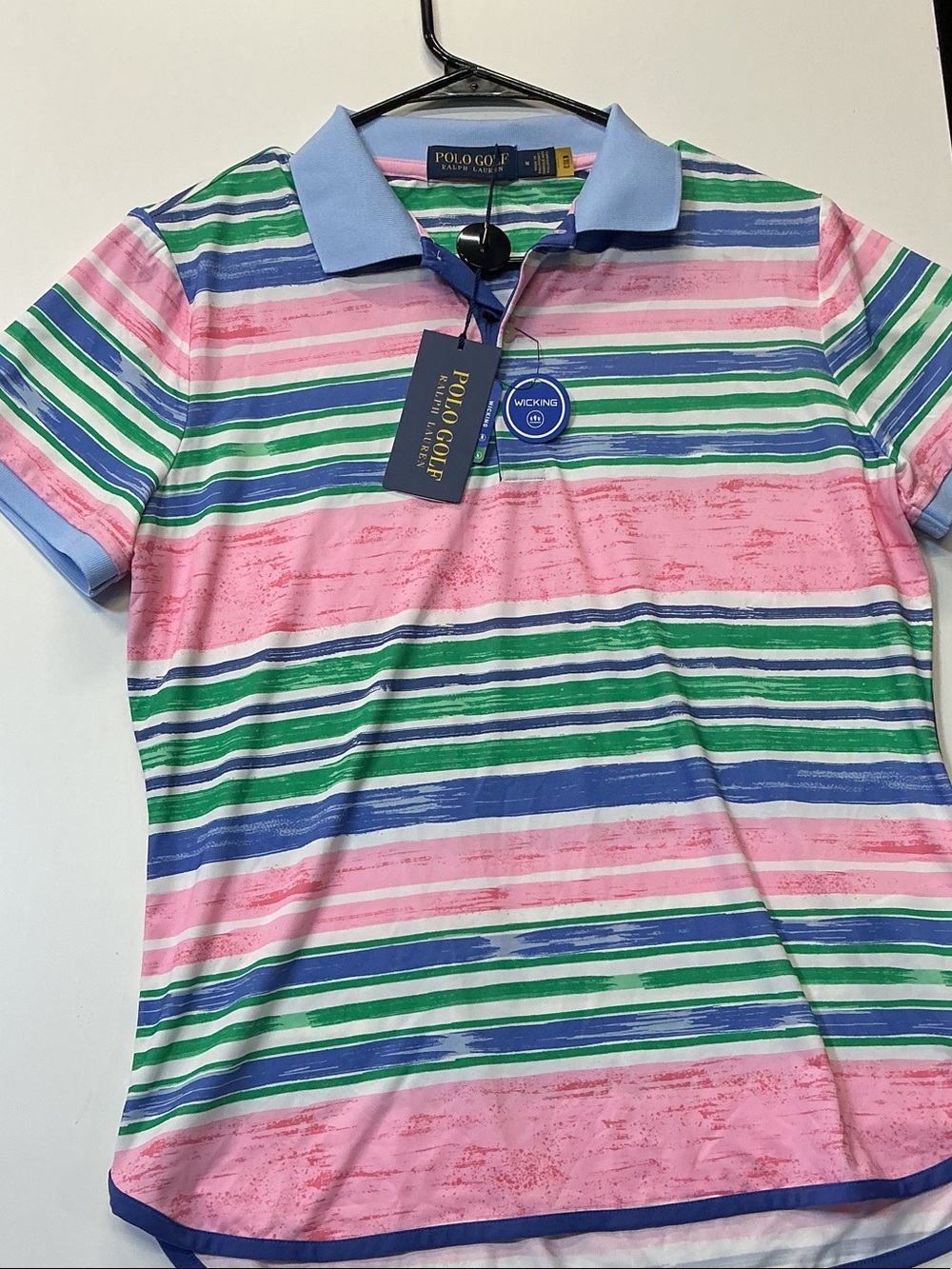 Polo by Ralph Lauren Striped Golf Polo - Pink, Green, Blue
